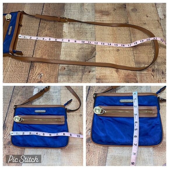 Michael Kors Kempton Nylon & Leather Crossbody bag Blue - Picture 9 of 10